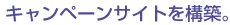 キャンペーンサイトを構築。 
