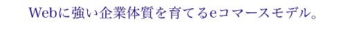 Webに強い企業体質を育てるeコマースモデル。