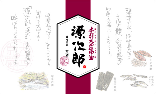 株式会社京蔵 本引大四醤油 源次郎ブランドロゴマーク